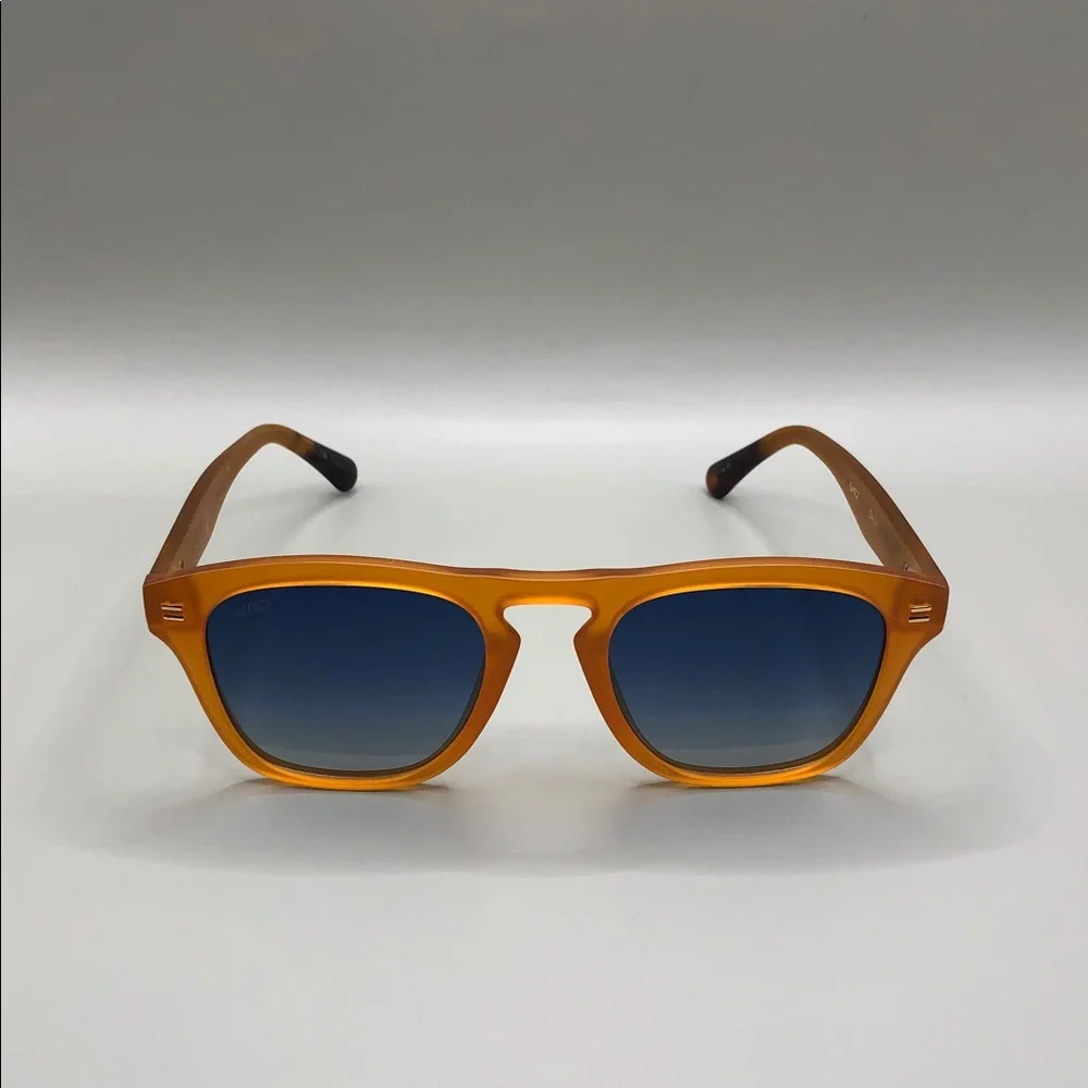 WMP Wear me Pro Dash Sunset Orange Square Polarized Sunglasses 51-22-148 UNISEX